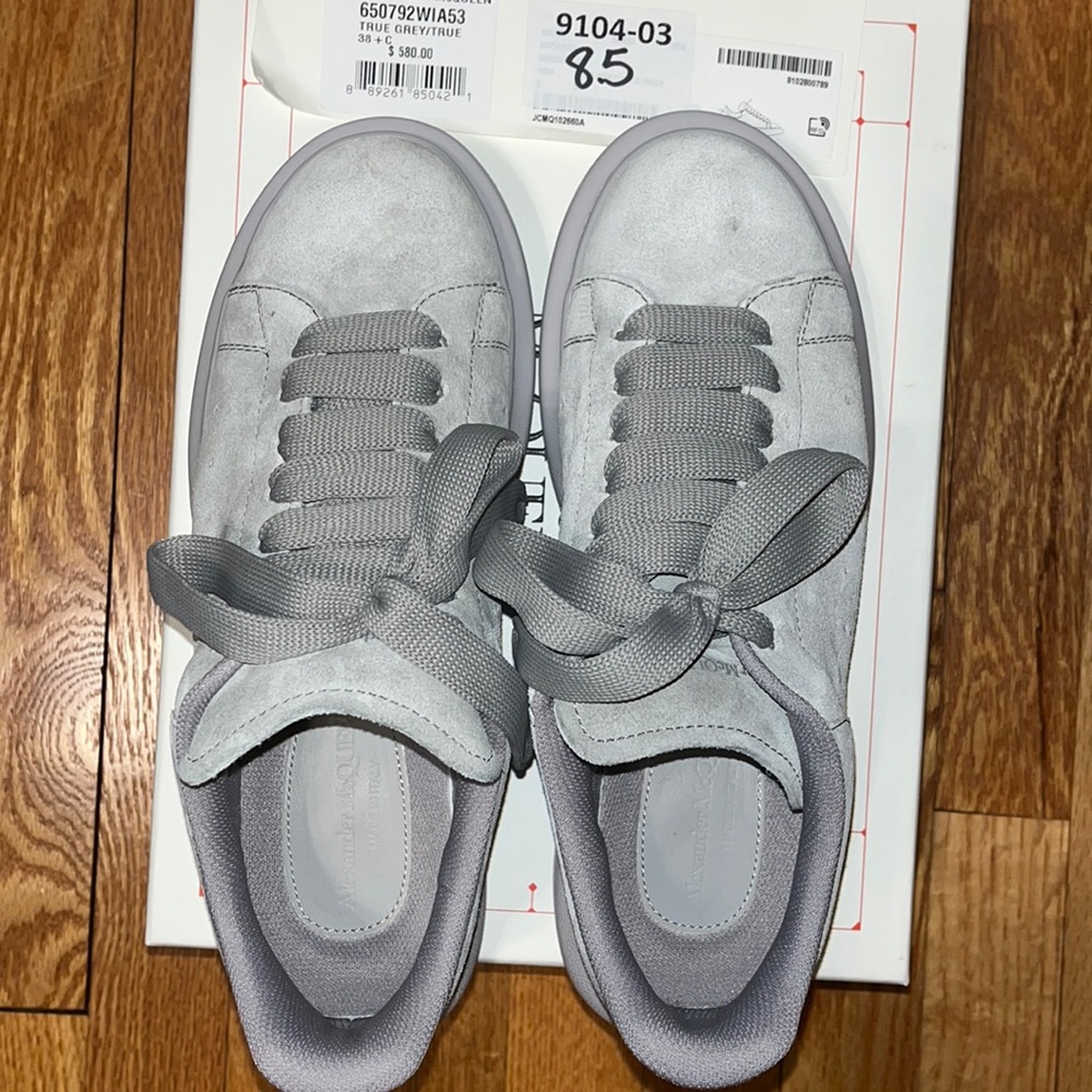 Alexander Mcqueen grey platform sneaker size 8.5 womens